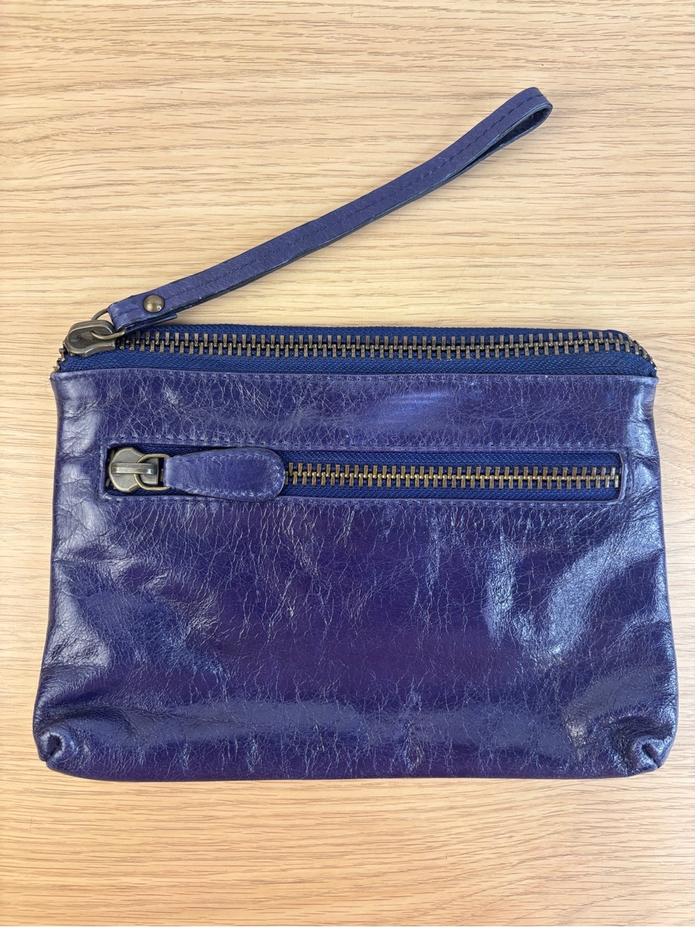 Latico Leathers Dark Purple Wristlet/Clutch